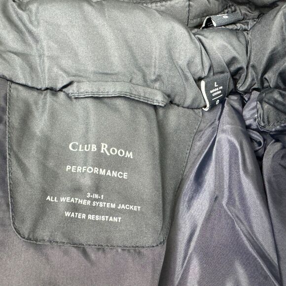 Club Room Mens 3-In-1 Hooded Colorblock Jacket White Navy XL - Picture 5 of 7